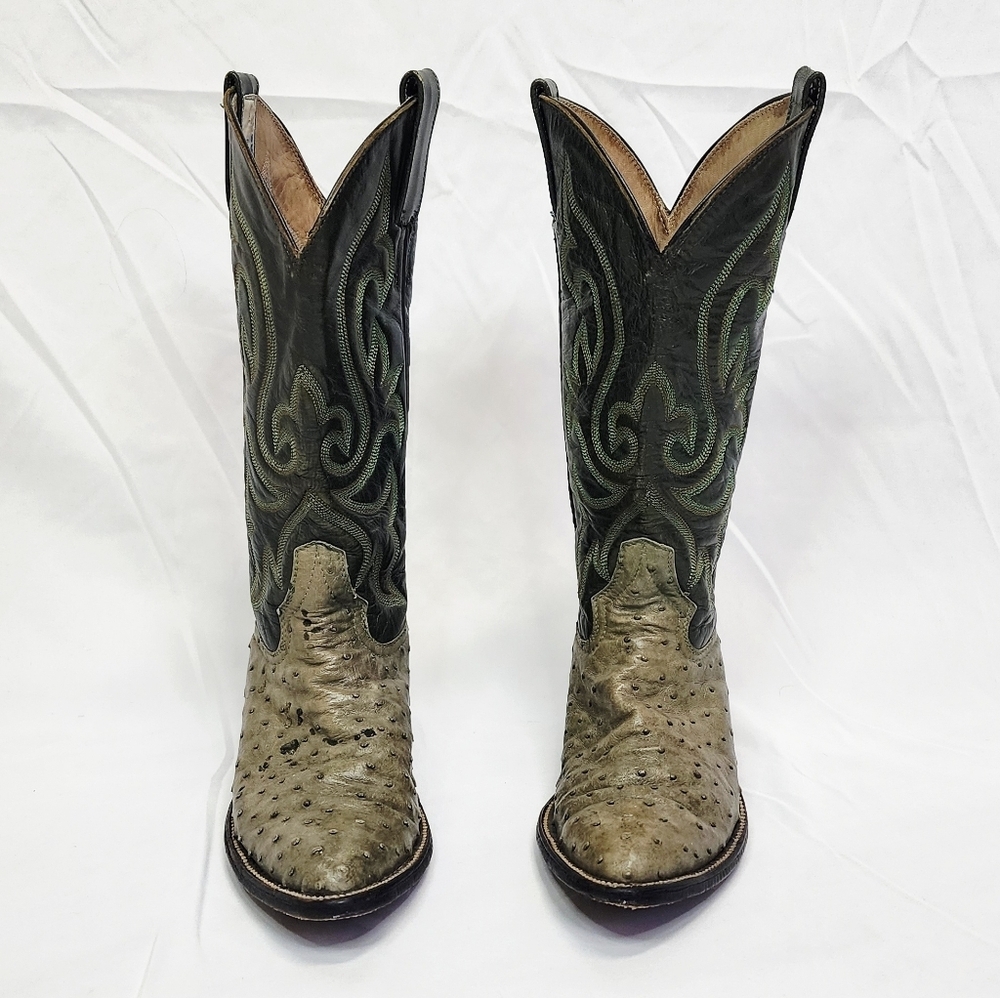 Limited Edition Vintage Full Quill Ostrich Leather Cowboy Boots